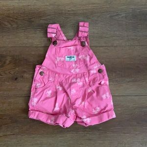 Osh Kosh toddler girls pink overalls. Size 9 months